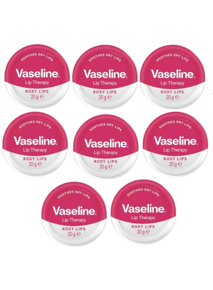 Vaseline Lip Therapy Lip Balm Rose and Almond Oil 20G (8pcs) - Image 1